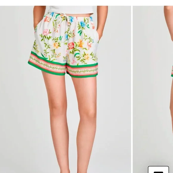 WAYF Carmen Floral Print Camp Shirt + matching shorts - Picture 7 of 10